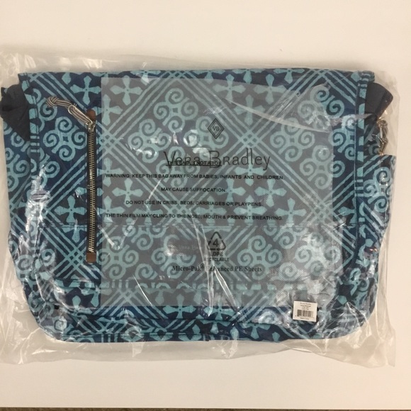 Vera Bradley Laptop Messenger Bag Cuban Tiles NEW - Main Image